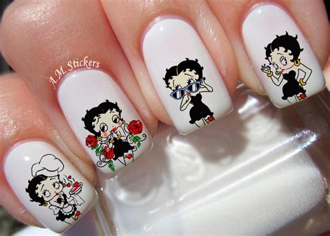 betty boop nail designs|betty boop nail art.